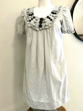 Chloe Silk Button Babydoll Dress